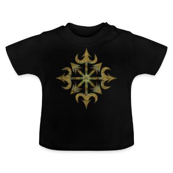 Chaos, étoile, symbole, flèche, chaos magie - T-shirt bio col rond Bébé - noir - Devant