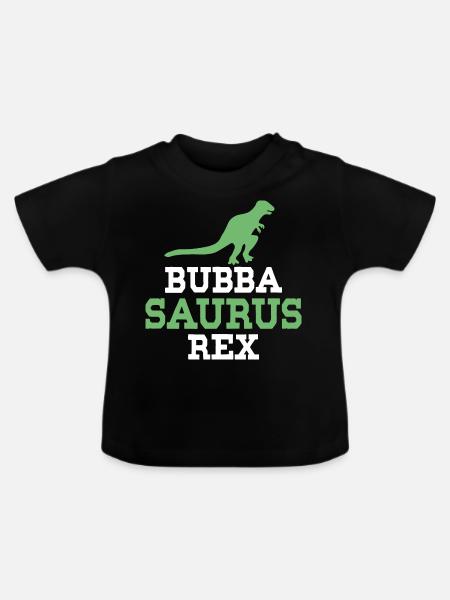 Bubba Saurus Rex - Baby Bio-T-Shirt mit Rundhals - Schwarz