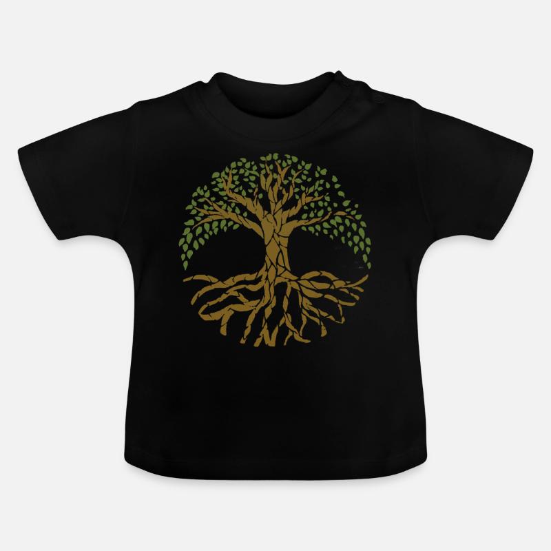 Arbre de la vie - T-shirt bio col rond Bébé - noir