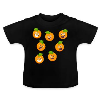 Mandarine - Baby Bio-T-Shirt mit Rundhals - Schwarz - Vorne