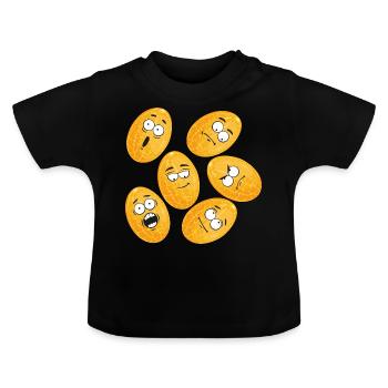 Muskmelon - Baby Organic T-Shirt with Round Neck - black - Front