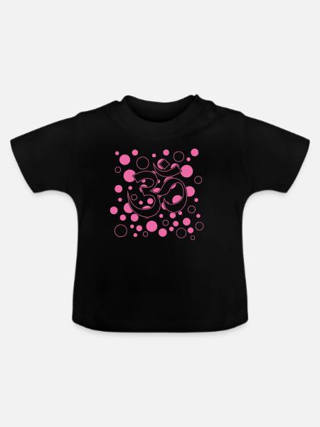Yoga Namaste - Baby Bio-T-Shirt mit Rundhals - Schwarz