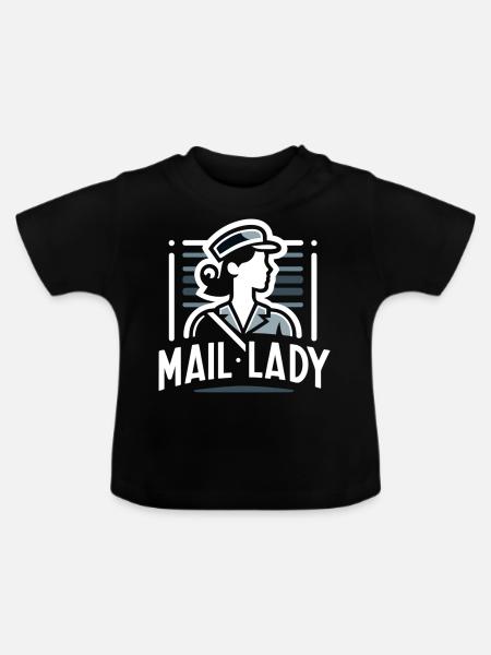 Postfrau - Baby Bio-T-Shirt mit Rundhals - Schwarz