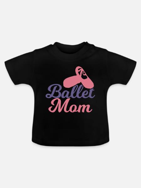 Ballett Mutter - Baby Bio-T-Shirt mit Rundhals - Schwarz