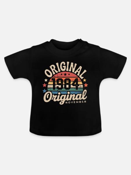 November 1984 - November 1984 - Baby Bio-T-Shirt mit Rundhals - Schwarz