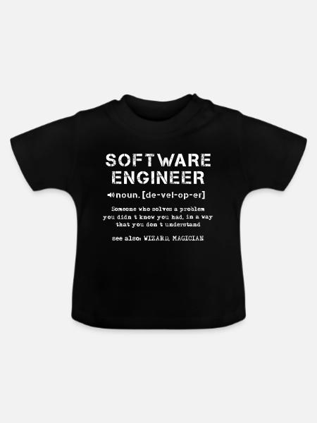 Software-Ingenieur Definition - Baby Bio-T-Shirt mit Rundhals - Schwarz