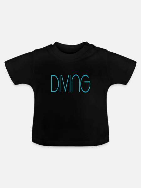 Diving - Baby Bio-T-Shirt mit Rundhals - Schwarz