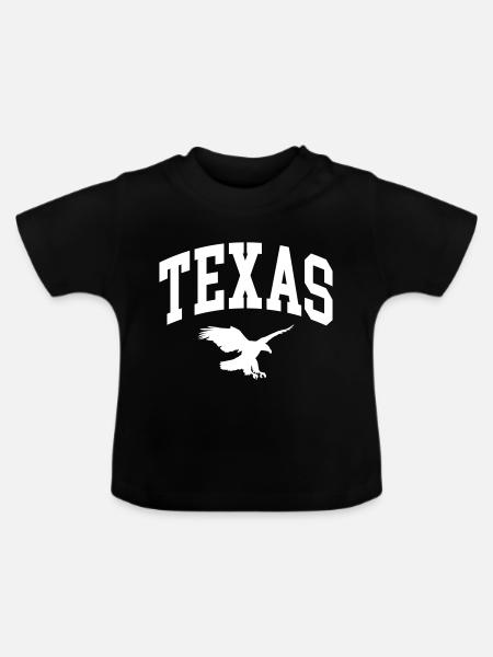 Texas - Baby Bio-T-Shirt mit Rundhals - Schwarz