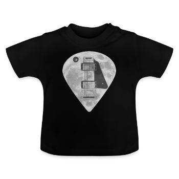 Gitarren Hardware Vollmond Plektrum - Baby Bio-T-Shirt mit Rundhals - Schwarz - Vorne