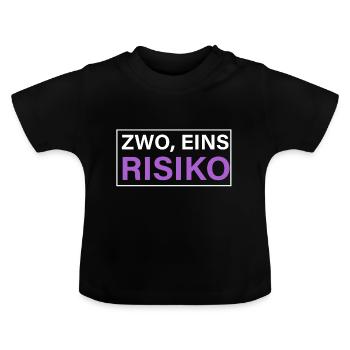 Zwo eins risiko schwarz - Baby Bio-T-Shirt mit Rundhals - Schwarz - Vorne