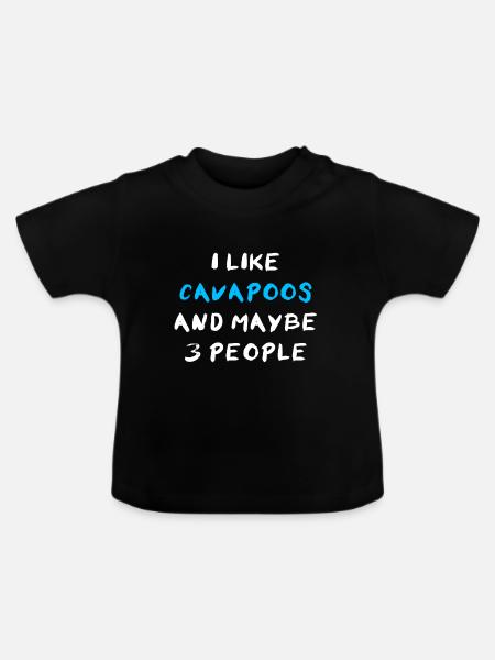 Cavapoo Cavoodle - Baby Bio-T-Shirt mit Rundhals - Schwarz
