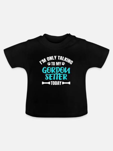 Gordon Setter - Baby Bio-T-Shirt mit Rundhals - Schwarz