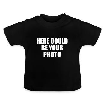 Here could be your photo create gift yourself - T-shirt bio col rond Bébé - noir - Devant