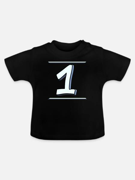 Eins Team - Baby Bio-T-Shirt mit Rundhals - Schwarz