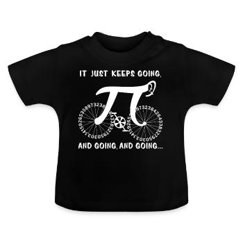 Pi Vélo - T-shirt bio col rond Bébé - noir - Devant