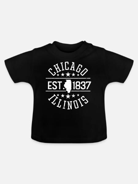 Chicago - Baby Bio-T-Shirt mit Rundhals - Schwarz