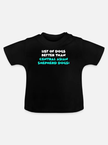 Central Asian Shepherd Dogs - Baby Bio-T-Shirt mit Rundhals - Schwarz