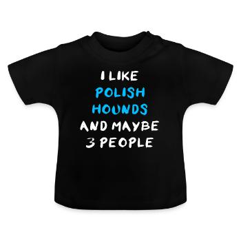 Chien polonais - T-shirt bio col rond Bébé - noir - Devant