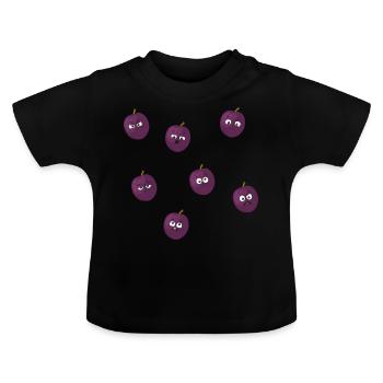 Culture Plum - Baby Organic T-Shirt with Round Neck - black - Front