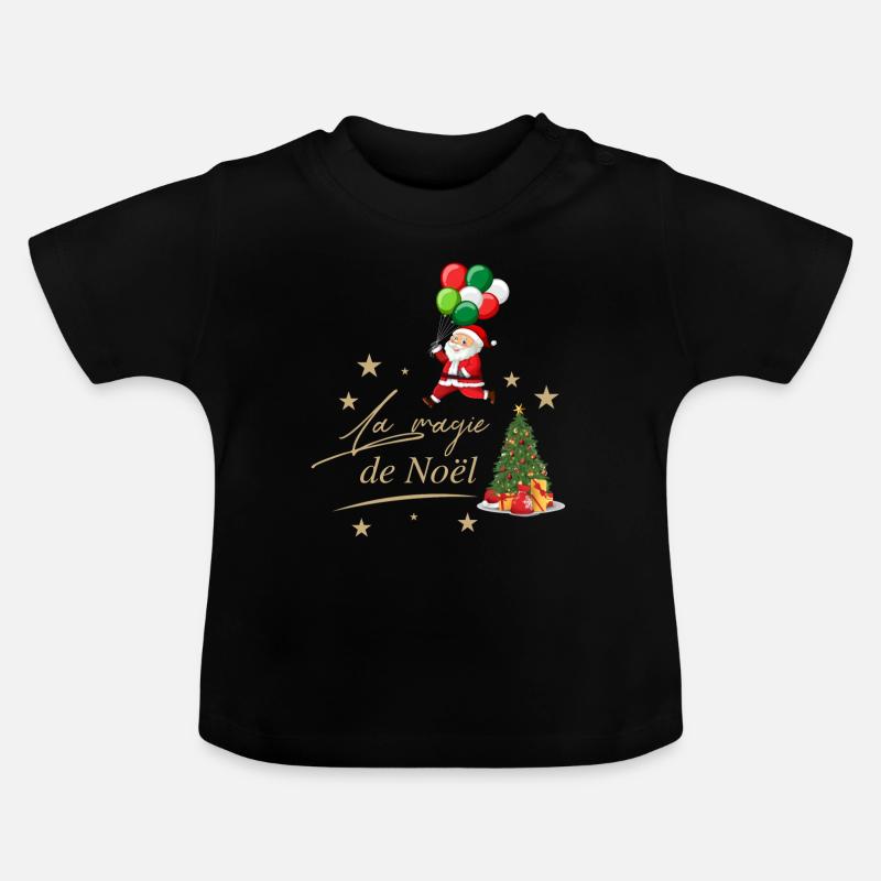 NOEL - Baby Bio-T-Shirt mit Rundhals - Schwarz