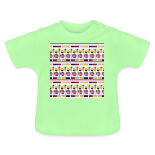 Patrón egipcio IV - Camiseta orgánica para bebé con cuello redondo