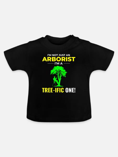 Baumpfleger Baumchirurg Kletterer Klettertrimmer - Baby Bio-T-Shirt mit Rundhals - Schwarz