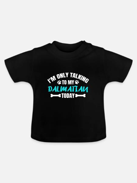 Dalmatian Dalmatiner - Baby Bio-T-Shirt mit Rundhals - Schwarz