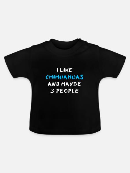 Chihuahua Chiwawa - Baby Bio-T-Shirt mit Rundhals - Schwarz