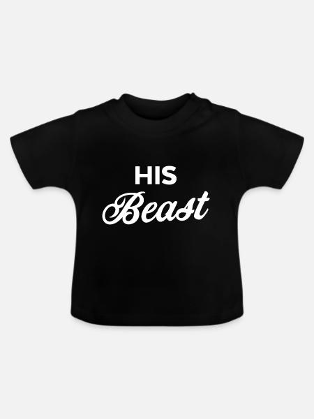 Sein Tier - Baby Bio-T-Shirt mit Rundhals - Schwarz