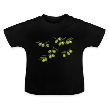Olive - T-shirt bio col rond Bébé - noir - Devant