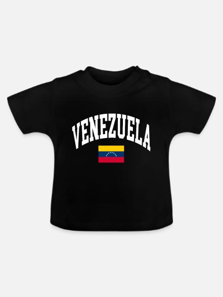 Venezuela Flagge - Baby Bio-T-Shirt mit Rundhals - Schwarz