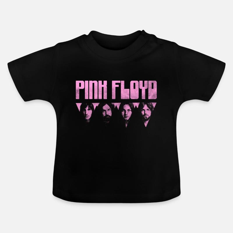 Pink Floyd Pism Logo Rose - T-shirt bio col rond Bébé - noir