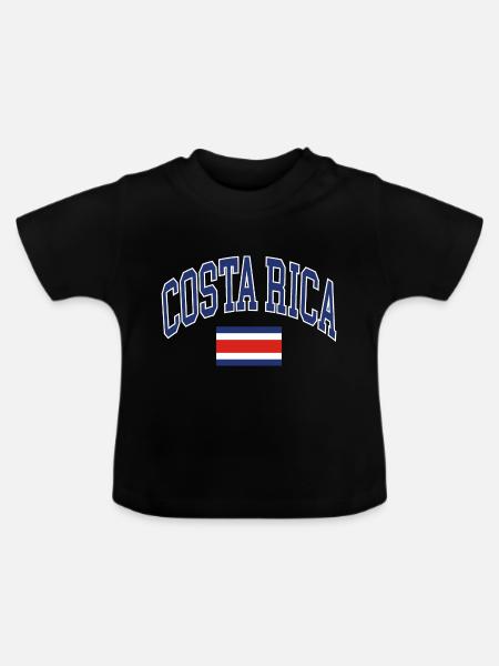 Costa Rica - Baby Bio-T-Shirt mit Rundhals - Schwarz