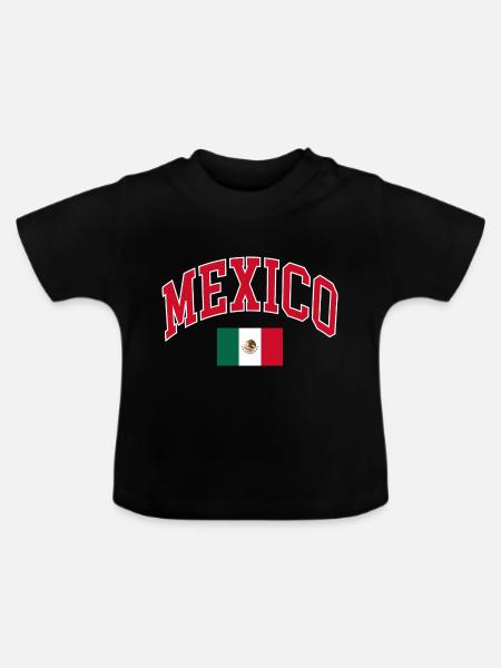 Mexiko - Baby Bio-T-Shirt mit Rundhals - Schwarz