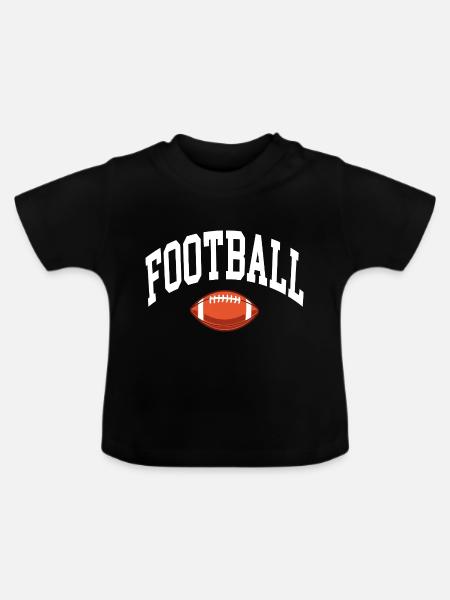 Football - Baby Bio-T-Shirt mit Rundhals - Schwarz