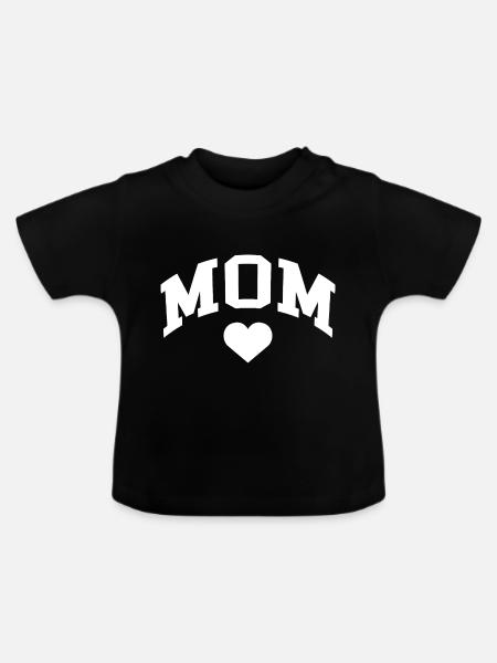 Mom - Baby Bio-T-Shirt mit Rundhals - Schwarz