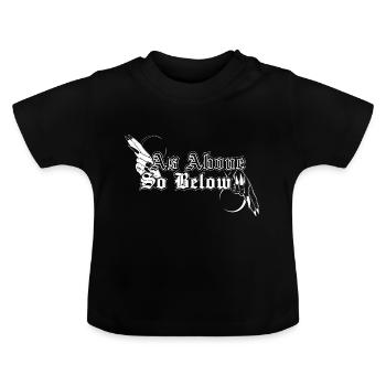 As at the top so at the bottom, Solve et Coagula - Baby Organic T-Shirt with Round Neck - black - Front