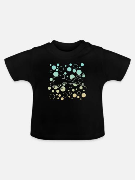 diving scuba diver - Baby Bio-T-Shirt mit Rundhals - Schwarz