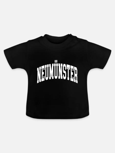 Neumünster - Baby Bio-T-Shirt mit Rundhals - Schwarz