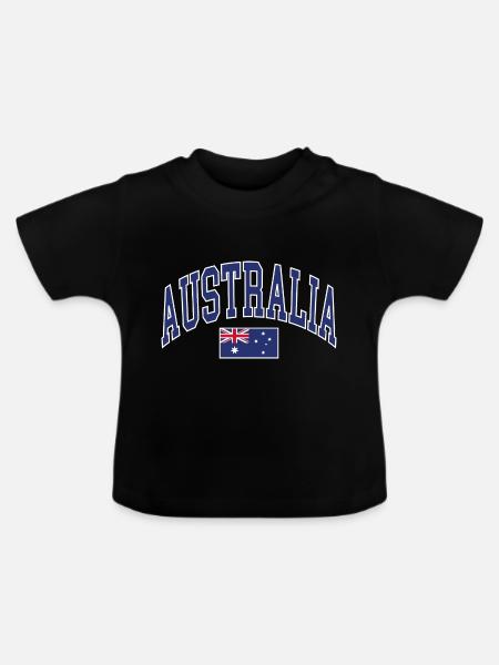 Australia - Baby Bio-T-Shirt mit Rundhals - Schwarz