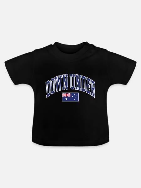 Down Under - Baby Bio-T-Shirt mit Rundhals - Schwarz