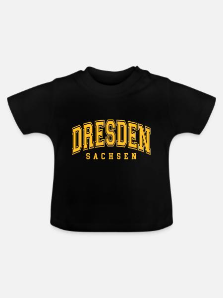 Dresden - Baby Bio-T-Shirt mit Rundhals - Schwarz