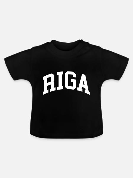 Riga - Baby Bio-T-Shirt mit Rundhals - Schwarz