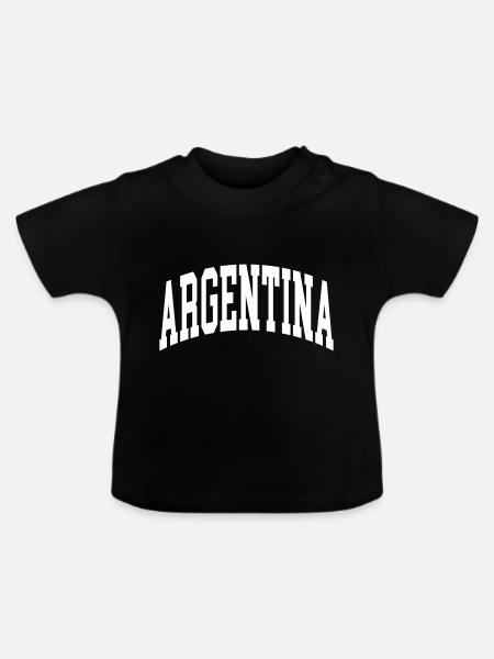 Argentinien - Baby Bio-T-Shirt mit Rundhals - Schwarz