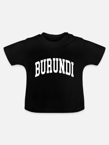 Burundi - Baby Bio-T-Shirt mit Rundhals - Schwarz