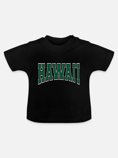 Hawaii - Baby Bio-T-Shirt mit Rundhals - Schwarz