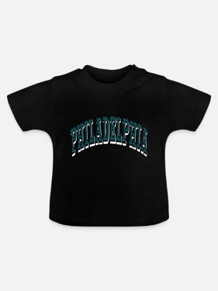 Philadelphia - Baby Bio-T-Shirt mit Rundhals - Schwarz