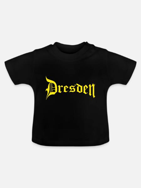 Dresden - Baby Bio-T-Shirt mit Rundhals - Schwarz
