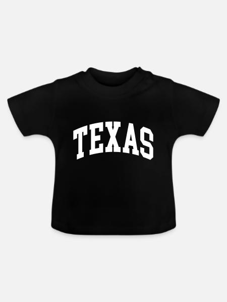 Texas - Baby Bio-T-Shirt mit Rundhals - Schwarz