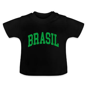 Brésil - T-shirt bio col rond Bébé - noir - Devant